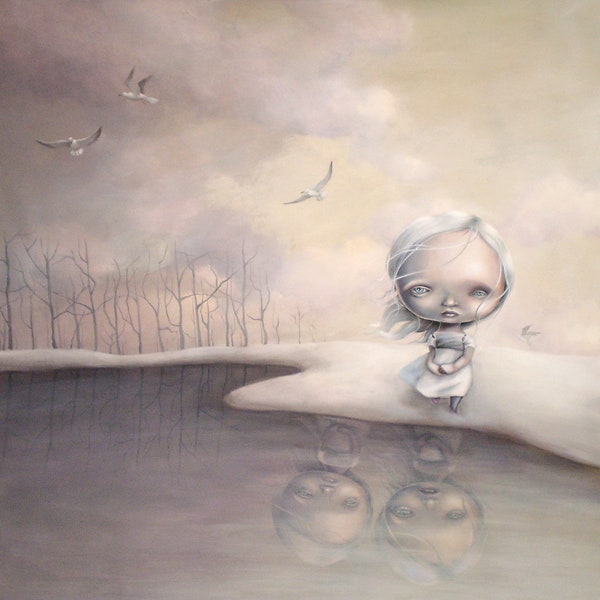 Limited edition Giclee print "The shore" A4, pop surrealism, popart, lowbrow art, juxtapoz, new contemporary, urban art