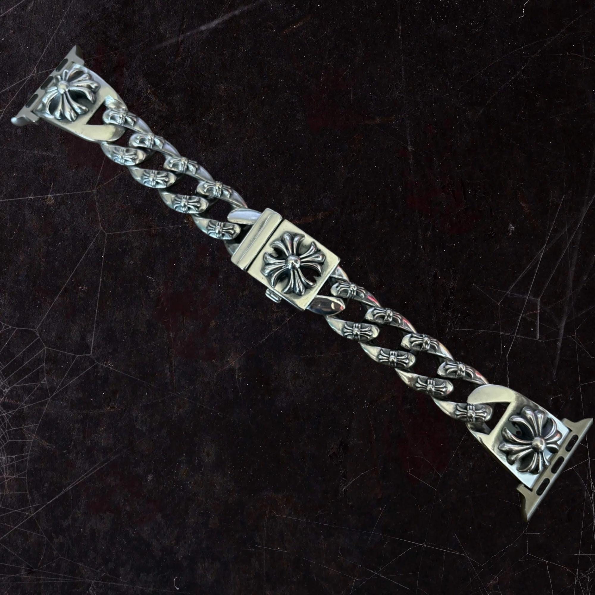 【romie】クロムハーツ ハーネスクラスプ Apple Watch Chrome Hearts Apple Watch Strap - Etsy