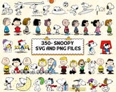 350+ Cute Snoopy SVG PNG Bundle | Snoopy Dog & Charlie Brown Clipart | Cricut Silhouette | Comic Dog Digital Download