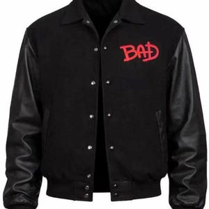 BAD Tour Michael Jackson Jacket | MJ Varsity Style | 80s Concert Costume