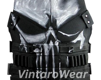 Punisher Inspired Skull Tactical Vest: Armor Cosplay Costume