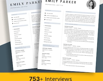 Two in One ATS Resume Template Bundle | Two Minimal Themes and Layouts | Clean Modern Design | Word, PDF, Google Docs, and Pages