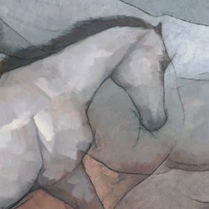 Wild White Horses, Horse Painting Signed Giclee Art Print image 2