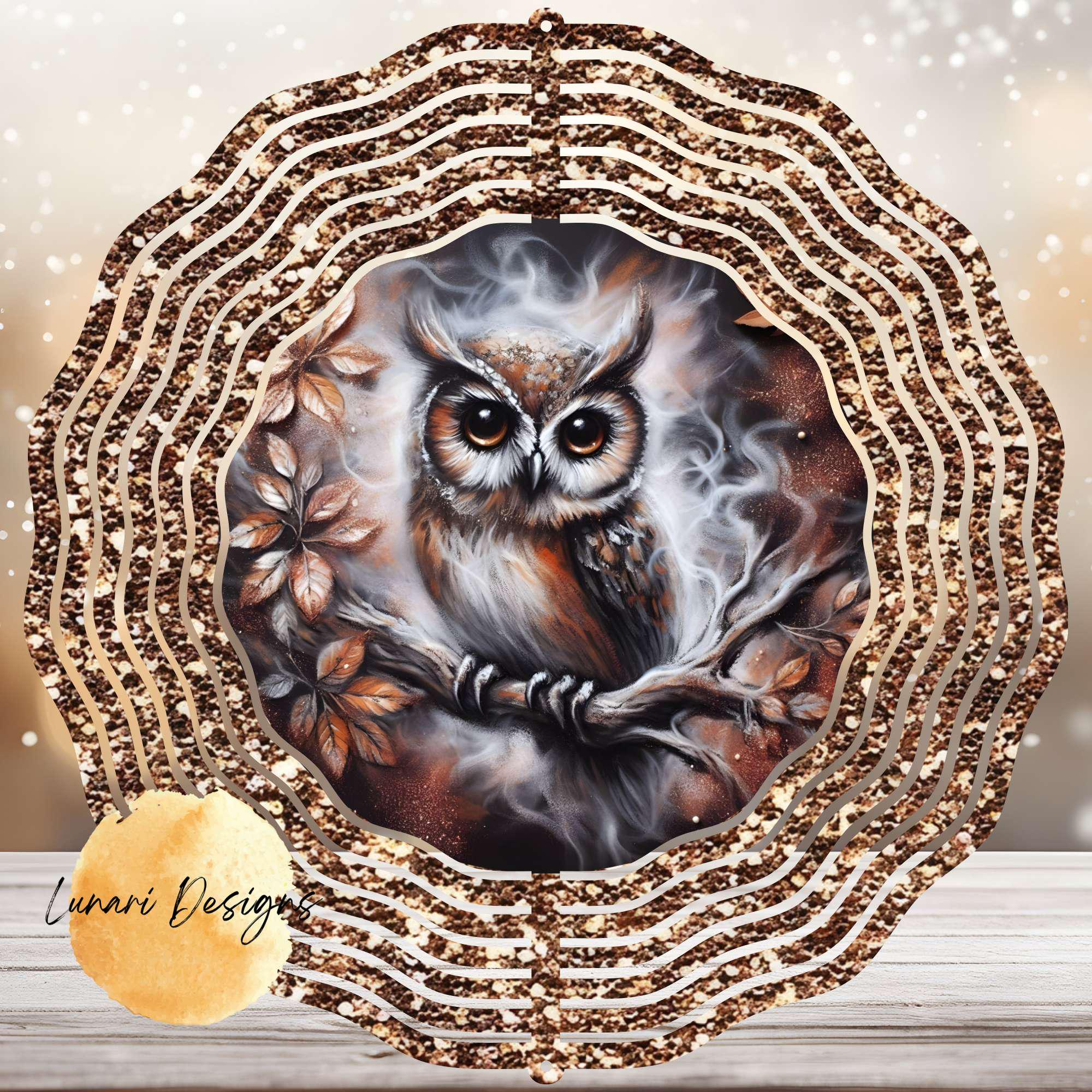 Woodland Owl PNG /  Sublimation / Wind Spinners / Coasters / 3D Design / Printable / Digital Downloa