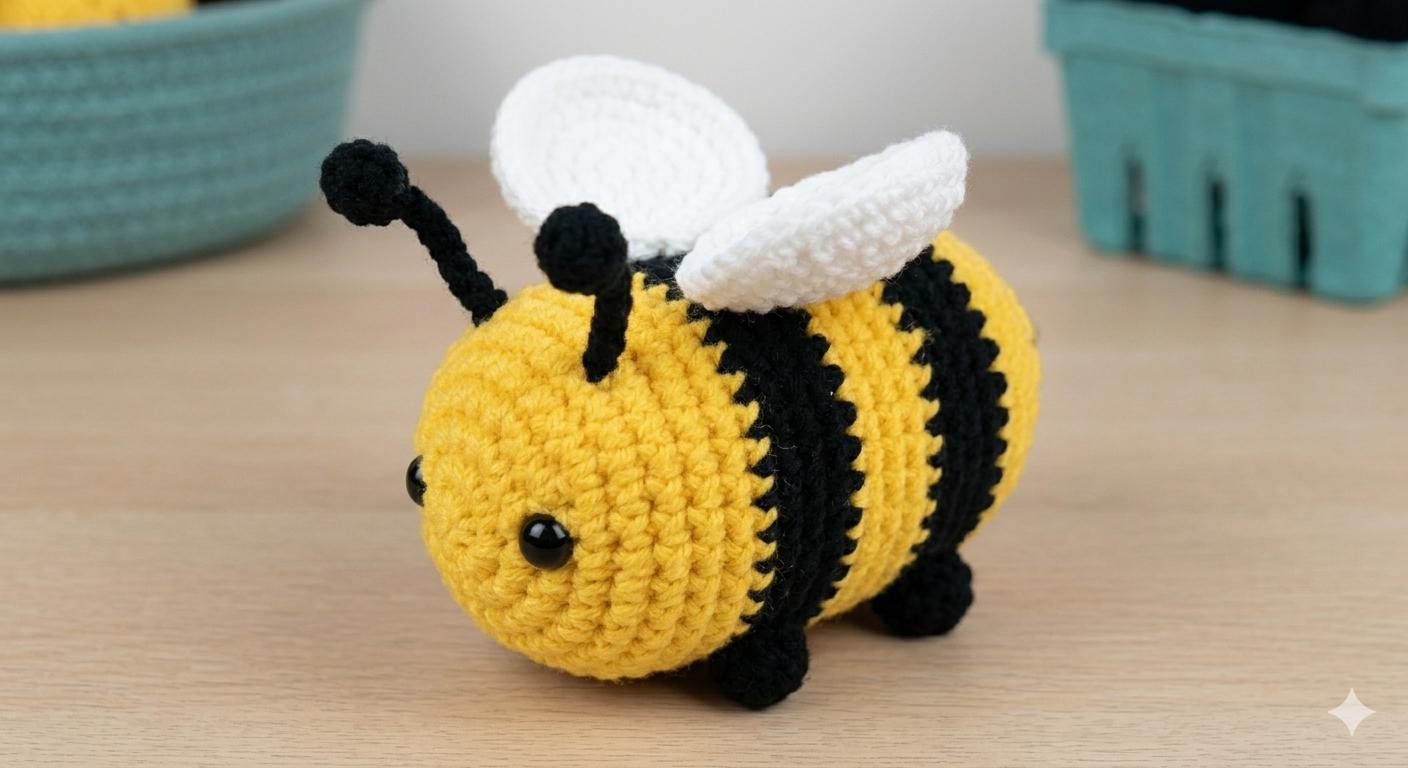 Giant Crochet Honey Bee Pattern | 12 Inch Amigurumi Plush (PDF Pattern ...