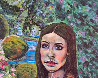 Oil painting on canvas board.
