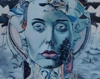 Peinture à l'huile sur carton entoilé canvas.