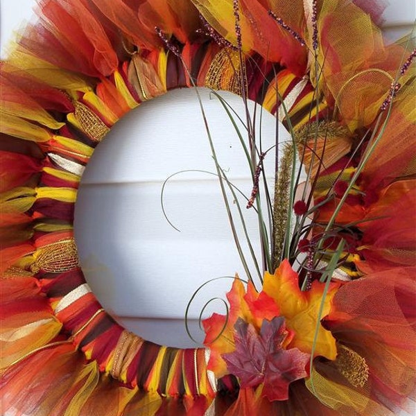 Autumn / Fall Tulle Wreath- A MUST SEE