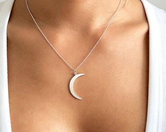 This is Us Moon Necklace - Silver Crescent Moon Necklace, Gift For Her, Statement Necklace, Gift For Her