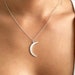 Collier This is Us Moon - Collier croissant de lune en argent, cadeau pour elle, collier tendance, cadeau pour elle