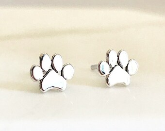 Paw Earrings, Paw Print Earrings, Pet Jewelry, Pet Jewelry Dog Paw, Pet Memorial