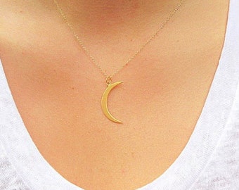 This is Us Moon Necklace - Gold Crescent Moon Necklace, Moon Pendant, Gift For Her