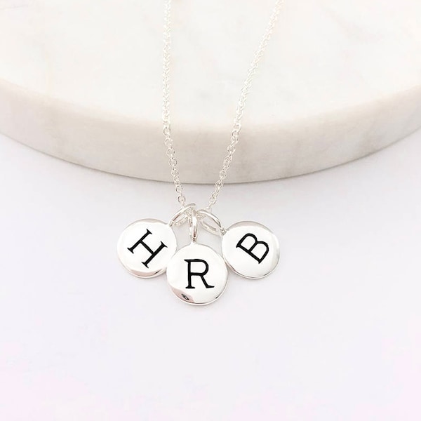 Mom Initial Necklace Etsy