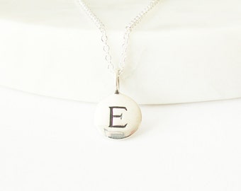 Initial Charm Necklace, Personalized Jewelry, Silver Initial Necklace, Mothers Necklace, Initial Jewelry