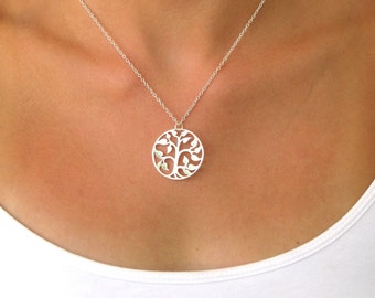 Tree of Life Pendant Necklace, Family Tree Necklace, Mom Gift, Gift For Her