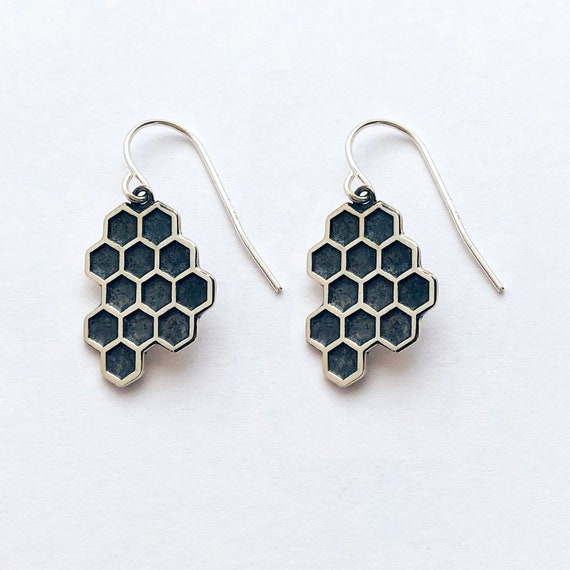 Honeycomb earrings deals