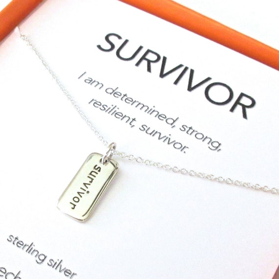 Jewelry Supplies Round Tag Survivor Charm Wholesale Gifts Message Tag Sale Etched Heart Sterling Silver Engraved I/'m a Survivor