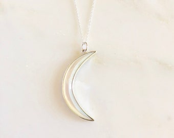 Pearl Moon Necklace - Etsy