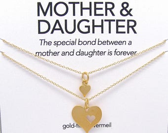 Mother Daughter Necklace - Mommy Necklace - Daughter Necklace - Silver Necklace