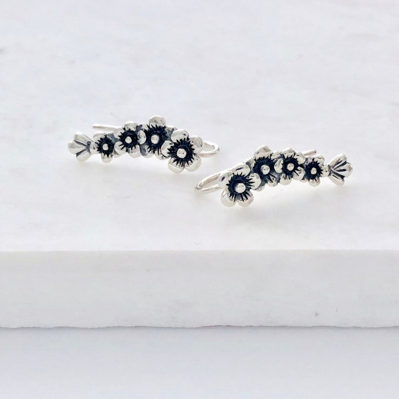 Cherry Blossom Cherry Blossom Ear Climbers Cherry Blossom Earrings