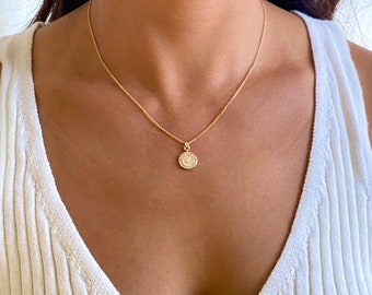 Opal Necklace Gold, Pearl Necklace, Layering Necklace, Gold Filled Jewelry, Gift For Her, Girlfriend Gift