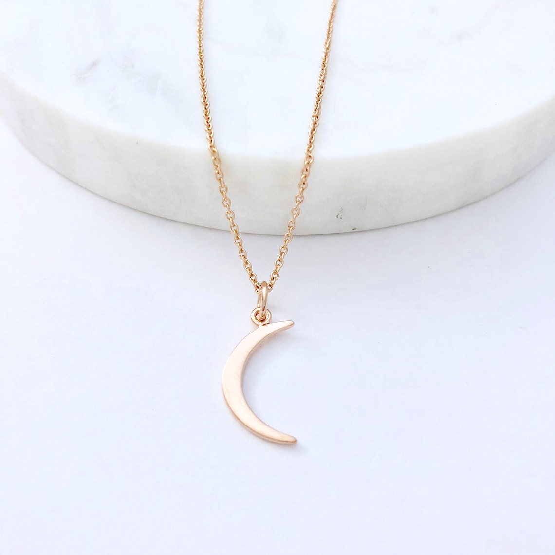 Gold Moon Necklace Silver Moon Necklace Crescent Moon Moon | Etsy