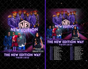 New Edition, Boyz II Men, Toni Braxton PNG: T-Shirt Design (Digitaler Download)
