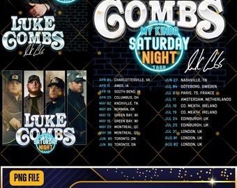 Luke Combs PNG: T-Shirt Design (Digital Download)
