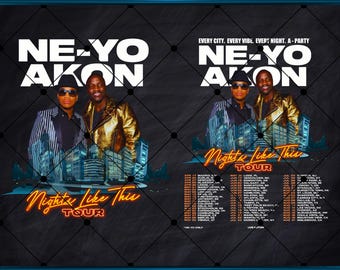 Ne-Yo & Akon PNG: T-Shirt Design (Digital Download)