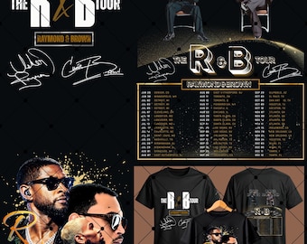 Usher Raymond and Chris Brown PNG: T-Shirt Design (Digital Download)