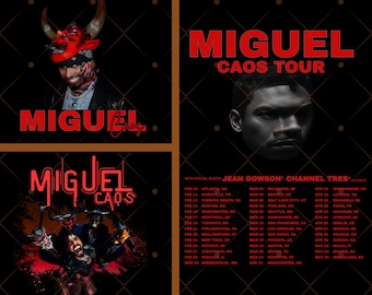 Miguel Caos Tour PNG: T-Shirt Design (Digital Download)