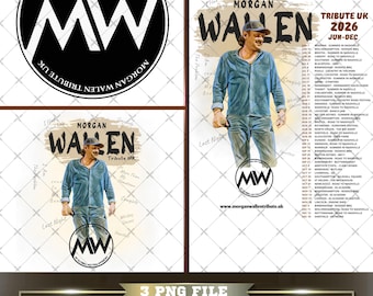 Morgan Wallen Tribute UK Tour 2026 PNG File: T-Shirt Print Ready (Digital Download)