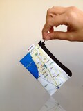 ISRAEL map coin purse wallet with black zipper - I love Israel Map Wallet for him for her for travellers souvenir from Israel the holy land product logo