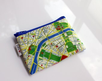 PARIS map coin purse, wallet, women wallets, mens wallet - Paris Map Wallet, gift for him, for her, for travellers, souvenir from France