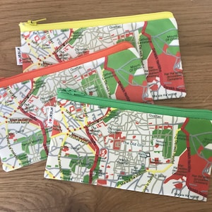JERUSALEM map pencil case zipper pouch clutch a souvenir from Israel the holy land for men for woman gift idea image 1