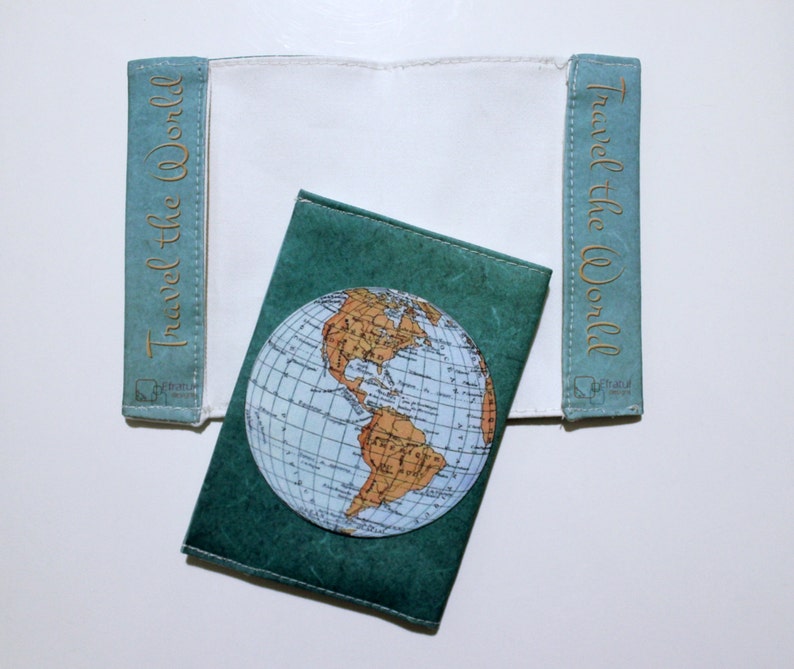 World Map Passport Cover - Passport Case With a Print of an Ancient Map ...