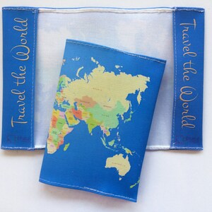 World Map Passport Cover - Passport Case With a Print of the Map of the ...