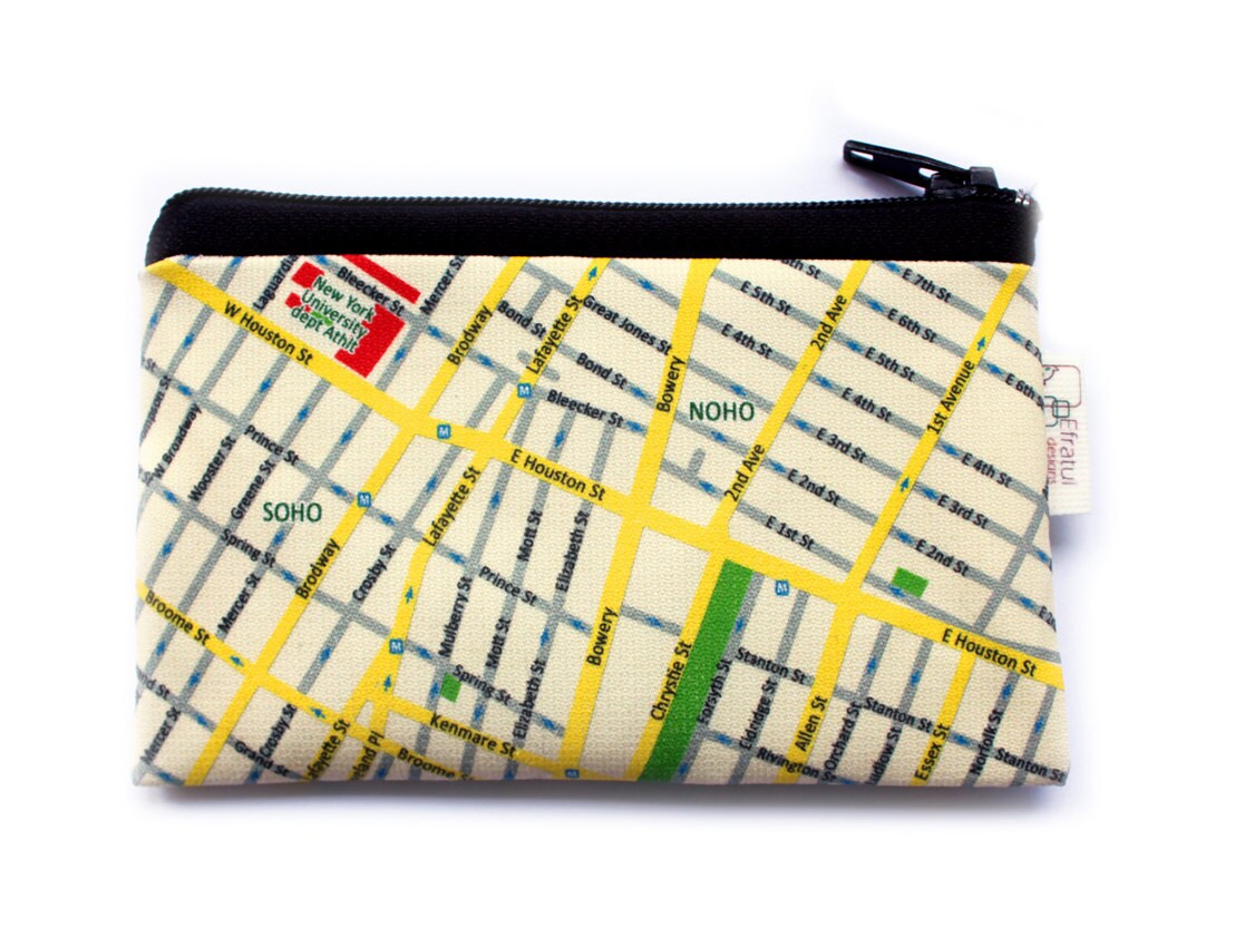 WCGXKO New York Make-up Tasche – Ca. 23x18 Cm, Canvas, Mit Reißverschluss, Für Bachelorette Party & Reisen