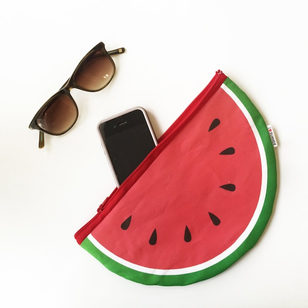 Watermeloen zomertijd dames clutch ritszakje, leuk bedrukte portemonnee portemonnee voor heren, dames en kinderen