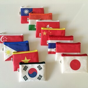 Flag Coin Purse, Zipper Travel Purse, Travel Wallet With Zipper, Wallet For Coins And Bills, US Dollars, GB Pounds, European Euros and more. image 10