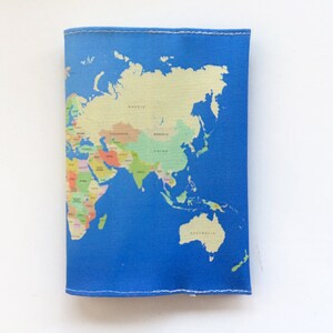 World Map Passport Cover - Passport Case With a Print of the Map of the ...