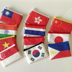 Flag Coin Purse, Zipper Travel Purse, Travel Wallet With Zipper, Wallet For Coins And Bills, US Dollars, GB Pounds, European Euros and more. image 9