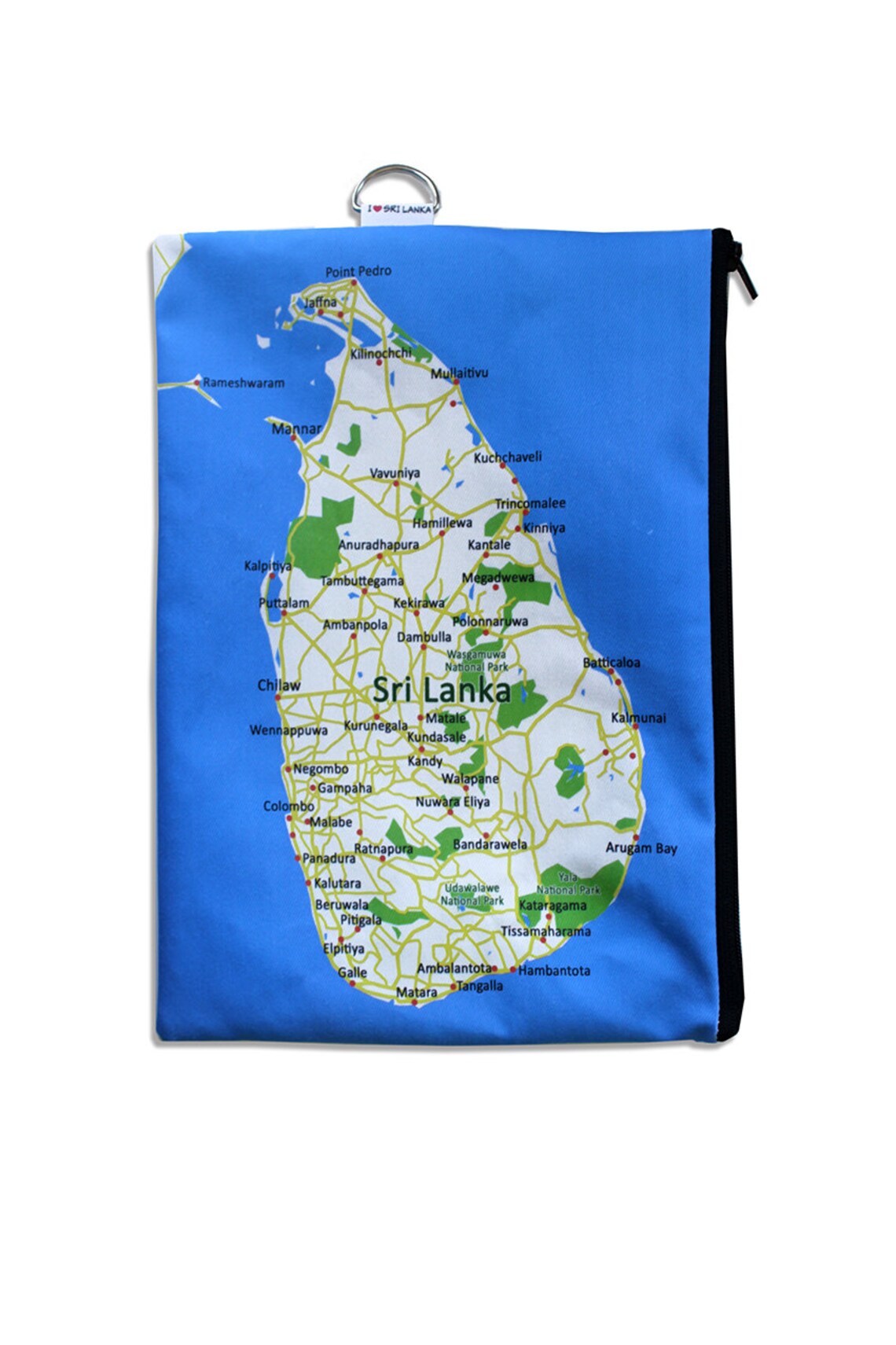 Sri Lanka Zipper Pouch Printed With the Map of Sri Lanka Etsy