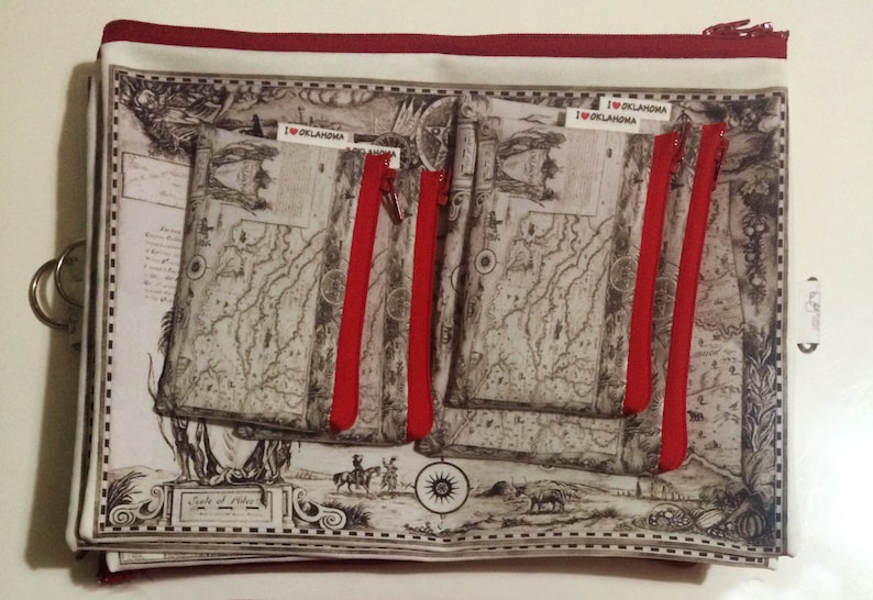 printed with the map of ancient Oklahoma USA women hand bag OK Oklahoma Map zipper pouch