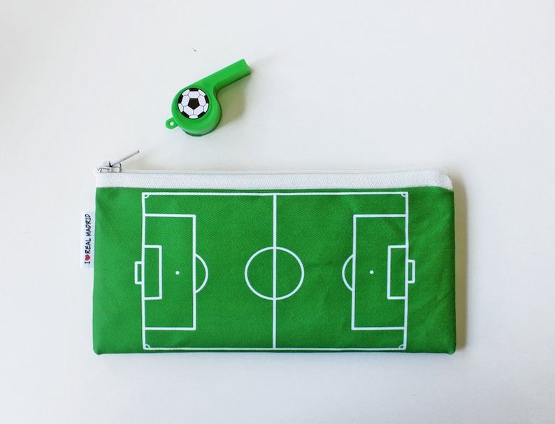 Sport Lover Gift Football Field Pencil Case Soccer Field Zipper Pouch Back to School Gift for Kids Student Gift Idea Kid/'s Pencil Case