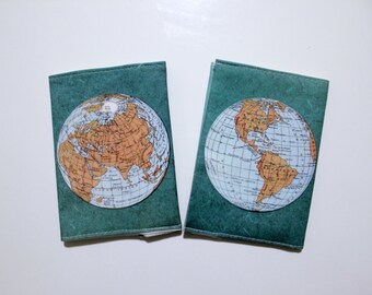 World Map Passport Cover - Passport case with a print of an ancient map of the world