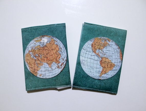 World Map Passport Cover Passport Case With a Print of an | Etsy