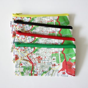 JERUSALEM map pencil case zipper pouch clutch a souvenir from Israel the holy land for men for woman gift idea image 5