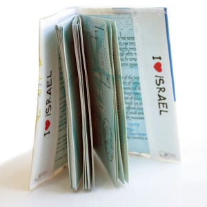 Carte d'Israël, étui pour passeport, porte-passeport, étui pour passeport, cadeau pour les voyageurs, fabriqué en Israël, terre sainte, amour d'Israël. image 3