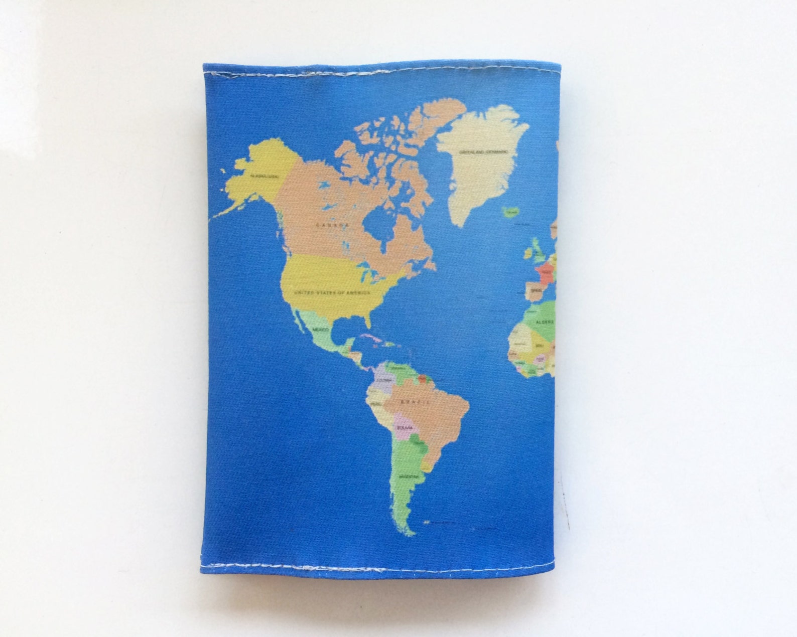 World Map Passport Cover - Passport Case With a Print of the Map of the ...